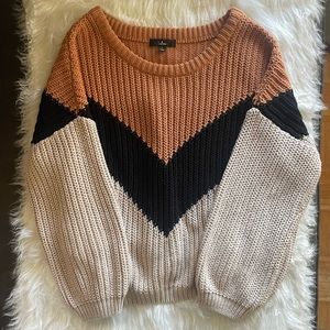 Lulu’s Chevron Chunky Knit Sweater